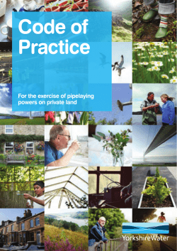 Code of Practice for Pipelaying Powers on Private Land