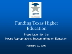 Funding Texas Higher Education