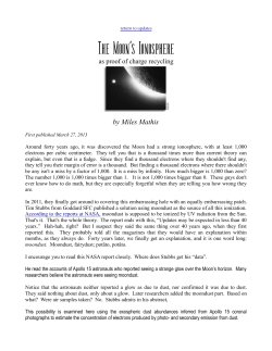 The Moon`s Ionosphere