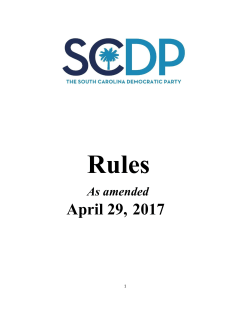 State Party Rules - South Carolina Democratic Party