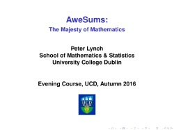 AweSums: - The Majesty of Mathematics