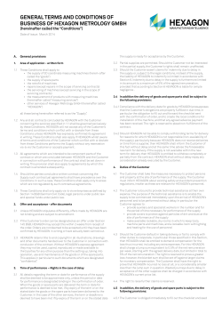 general terms and conditions of business of hexagon metrology gmbh