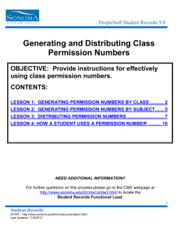 Class Permission numbers