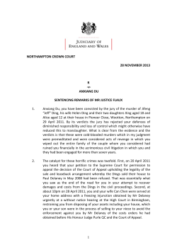 Du Sentencing Remarks - 28 November 2013