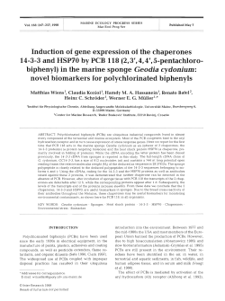 Induction of gene expression of the chaperones 14-3