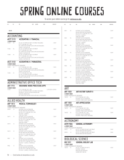 accounting administrative office tech allied health art