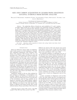 size and carbon acquisition in lizards from amazonian - PPBio