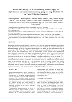 Internal wave activity and its role on mixing, nutrient supply and