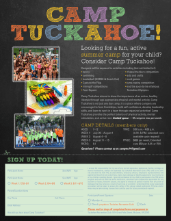Sign Up Today! Looking for a fun, active summer camp for your child
