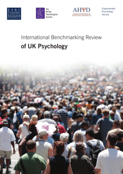 International Benchmarking Review of UK Psychology