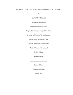 THE IMPACT OF SOCIAL MEDIA ON INTERCOLLEGIATE