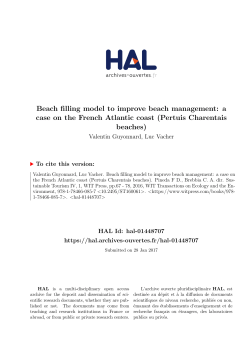 Beach filling model to improve beach management