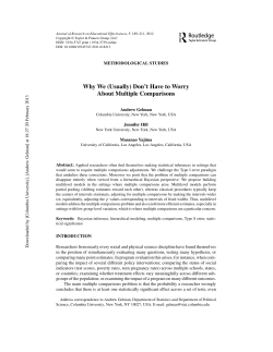 Don`t Have to Worry About Multiple Comparisons