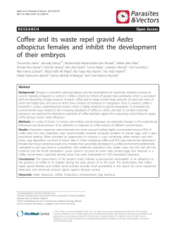 Coffee and its waste repel gravid Aedes albopictus females and