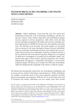 Filter Bubbles, Echo Chambers, and Online News