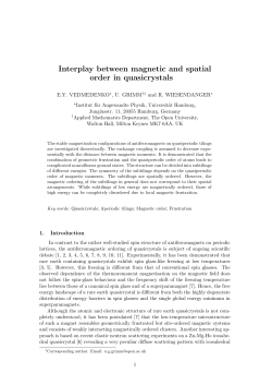 Interplay between magnetic and spatial order in quasicrystals