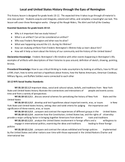 Local and United States History through the Eyes of Remington