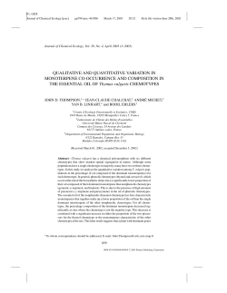 QUALITATIVE AND QUANTITATIVE VARIATION IN