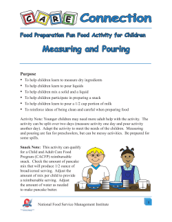 Measuring and Pouring