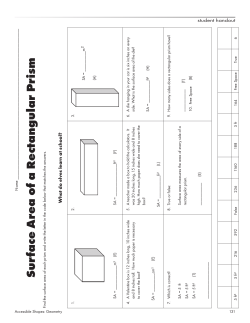 Surface Area of a Rectangular Prism