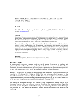 phosphorus release from sewage sludge by use of acids and