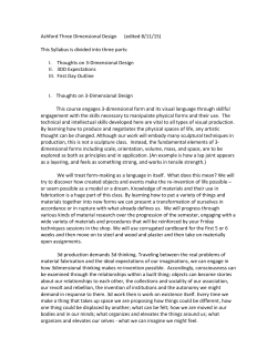 Ashford Three Dimensional Design Syllabus