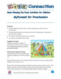 Children`s Activity - MyPyramid for Preschoolers