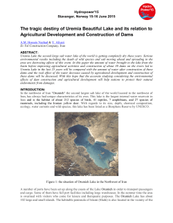 The tragic destiny of Uremia Beautiful Lake and its relation