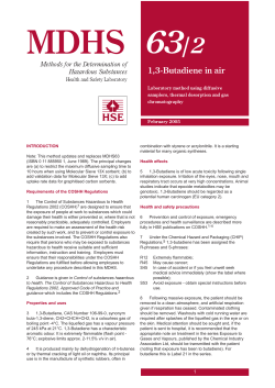 MDHS63/2 - Butadience in the air