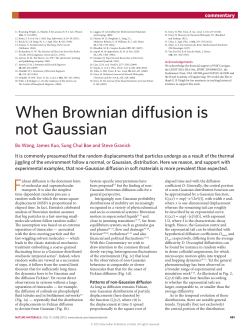 When Brownian diffusion is not Gaussian