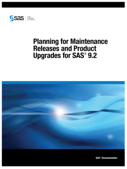 Planning for Maintenance Releases and Product
