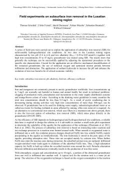 Field experiments on subsurface iron removal in the Lusatian mining