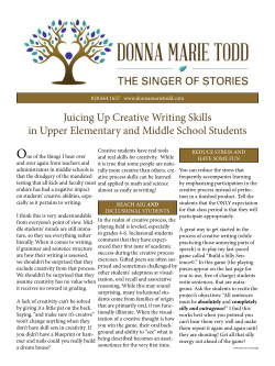 Juicing Up Creative Writing with Students