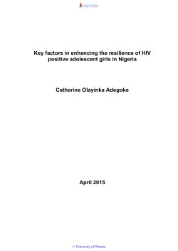 Key factors in enhancing the resilience of HIV positive adolescent