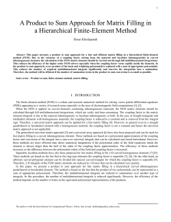 A Product to Sum Approach for Matrix Filling in a Hierarchical Finite