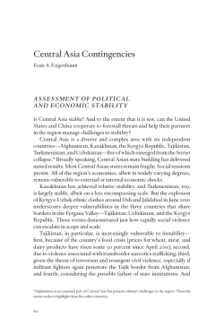 Central Asia Contingencies - Council on Foreign Relations