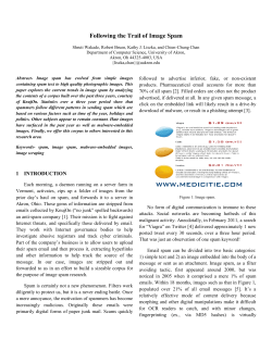 Following the Trail of Image Spam