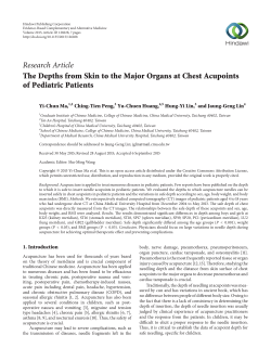 The Depths from Skin to the Major Organs at Chest Acupoints of