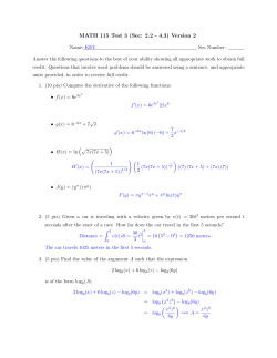 MATH 115 Test 3 (Sec: 2.2