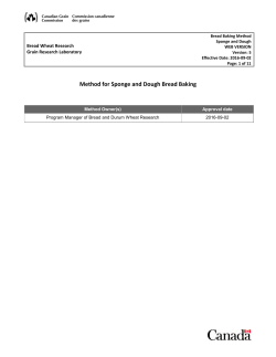 Method for Sponge and Dough Bread Baking