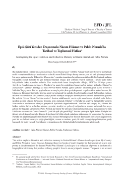 EFD / JFL - Hacettepe &Uuml;niversitesi Edebiyat Fak&uuml;ltesi Dergisi