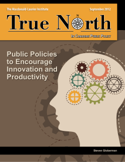 Public Policies to Encourage Innovation and Productivity