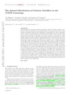 The Spatial Distribution of Galactic Satellites in the LCDM Cosmology