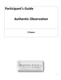 Participant`s Guide Authentic Observation