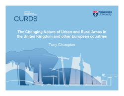 The Changing Nature of Urban and Rural Areas