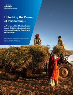 Unlocking the Power of Partnership - A Framework for