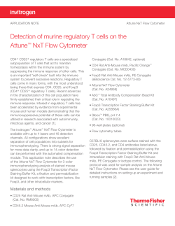Detection of murine regulatory T cells on the Attune&trade; NxT Flow