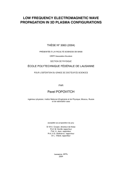 LOW FREQUENCY ELECTROMAGNETIC WAVE PROPAGATION