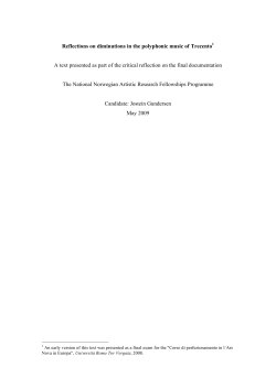 A text presented as part of the critical reflection