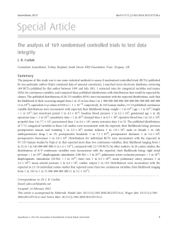 The analysis of 169 randomised controlled trials to test data integrity